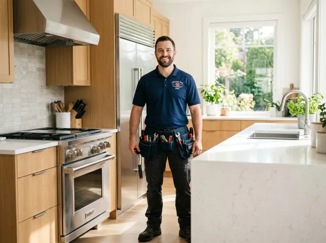 Appliance Repair Hero technician in a Barnesville, MD kitchen after an appliance repair